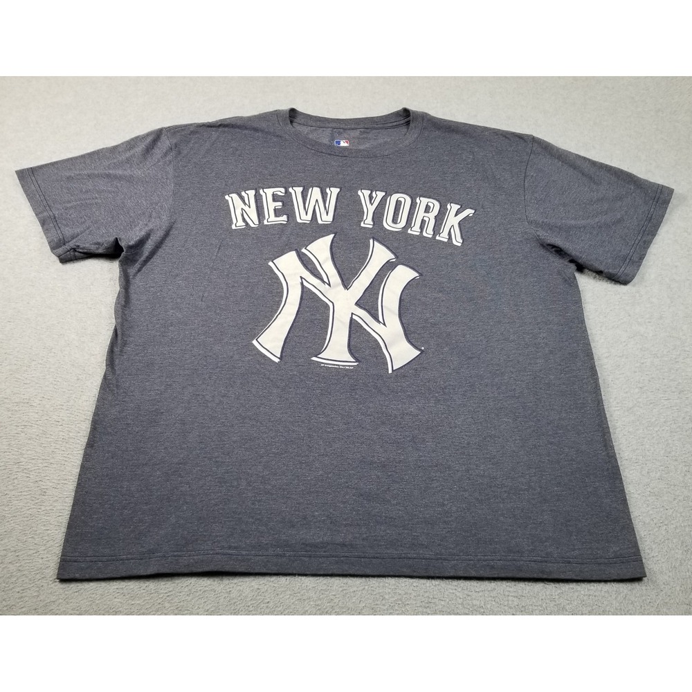 MLB New York Yankees T-Shirt‎ Mens XL Gray Short Sleeve Graphic Tee Baseball Fan